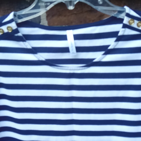 Passports Navy Blue & White Striped Tank Top - Picture 2 of 7